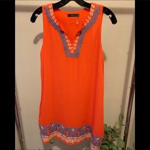 Anthropologie THML coral sleeveless dress